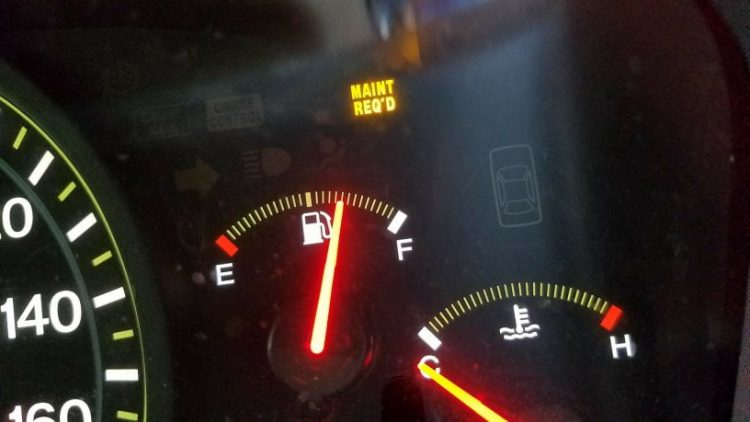 Honda "maintenance required" light