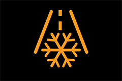 Icy Road Condition Warning Light