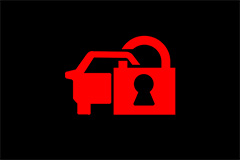 Car With Lock Symbol 