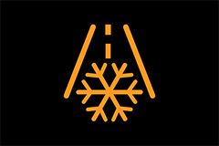 Icy Road Surface Warning Indicator