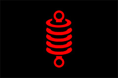 Suspension warning lamp