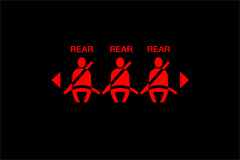 Rear Seat Belt Reminder Light