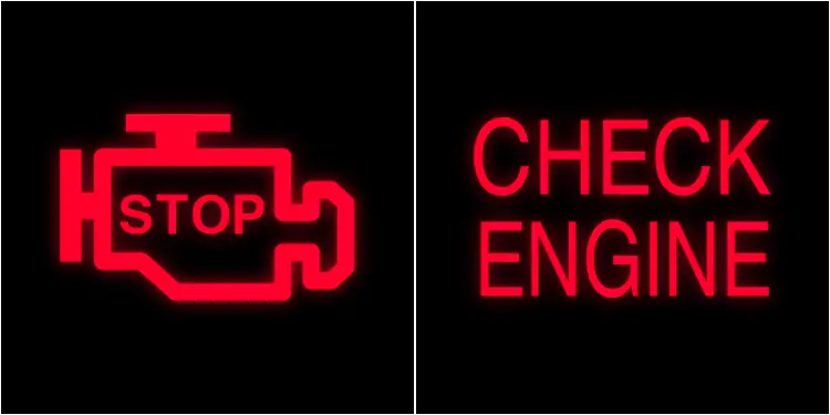 red check engine light