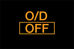 Overdrive OFF Indicator Light