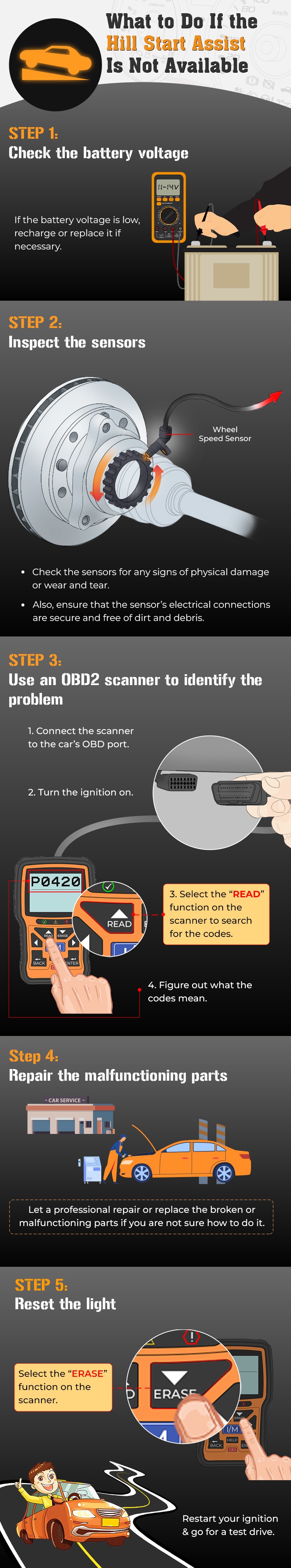 what to do if the hill start assist is not available