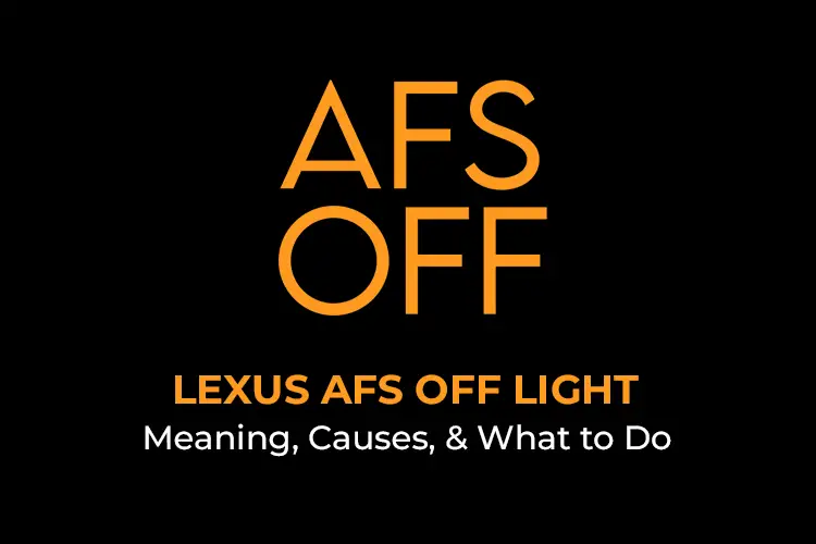 Lexus AFS OFF light