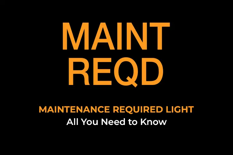 maintenance required light