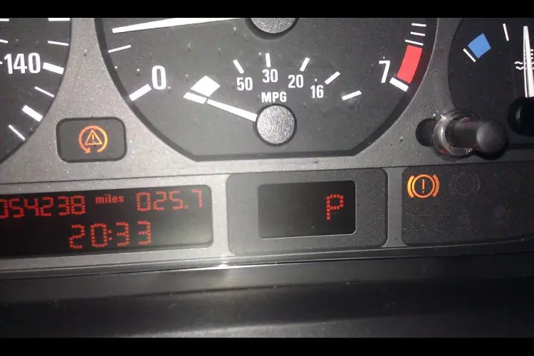 BMW Yellow Triangle Warning Light