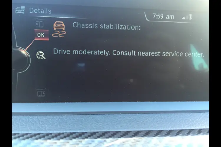 Chassis Stabilization Malfunction BMW