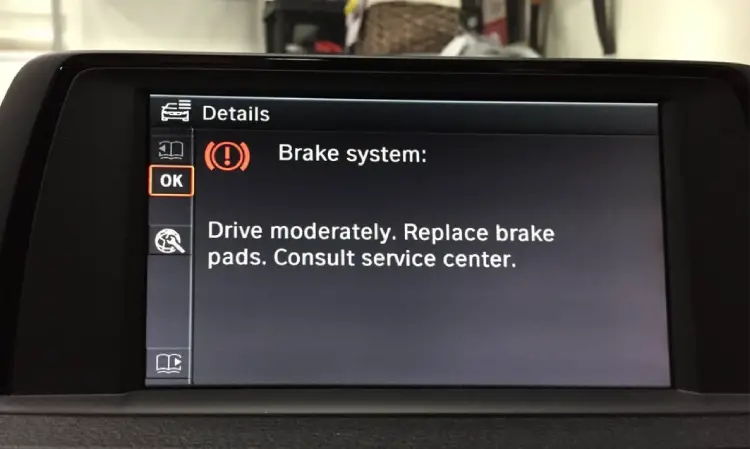 bmw brake system warning message