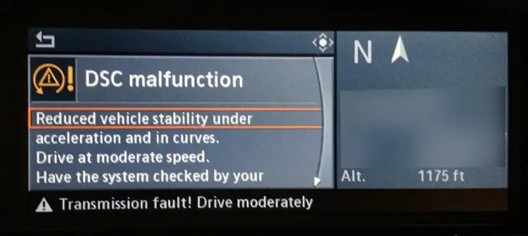 dsc malfunction bmw