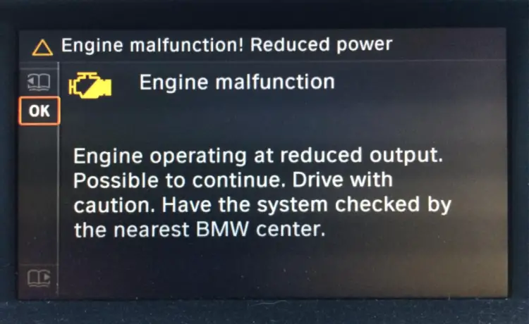 engine malfunction reduced power bmw mini cooper