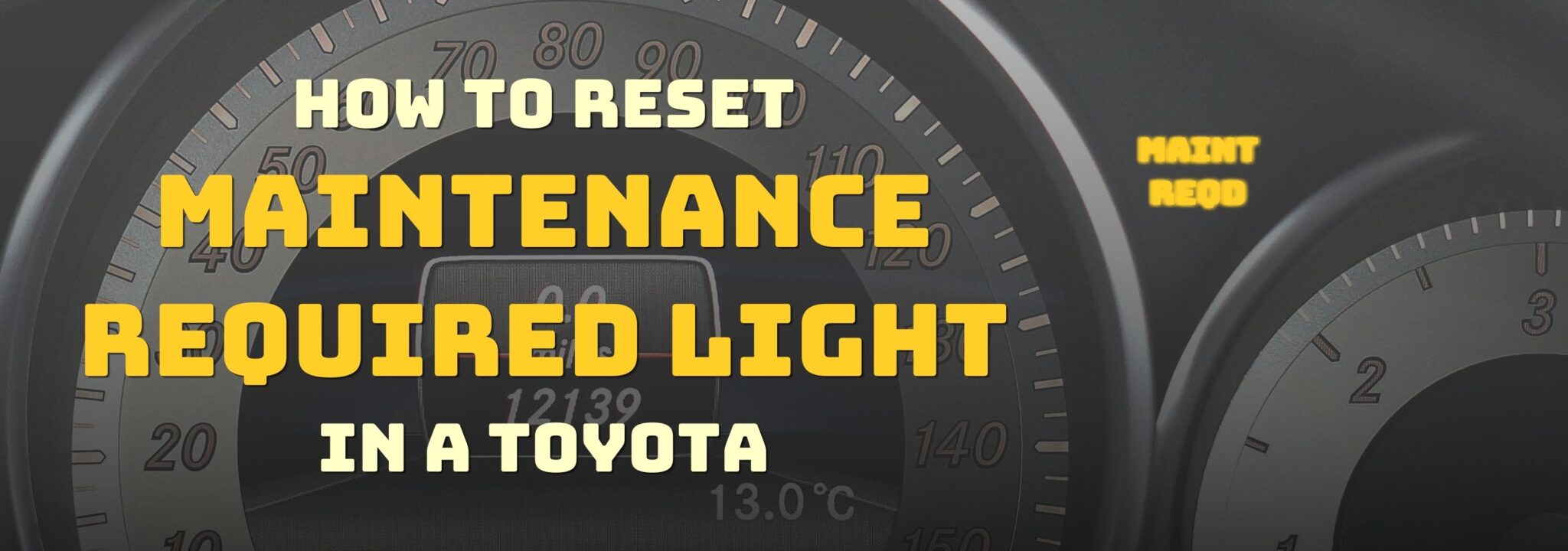 Video How to Reset Maintenance Required Light in a Toyota