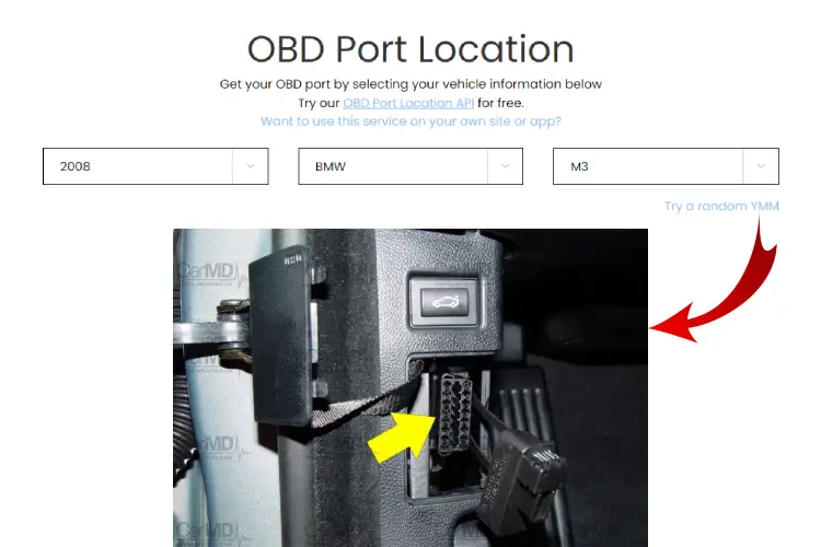 find obd port location by tool