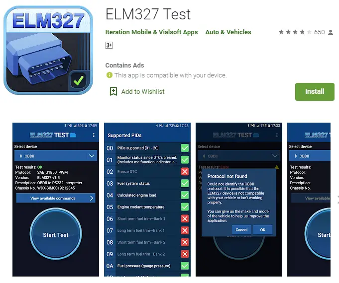 ELM327 Test is the right choice if you want to find the best obd2 app