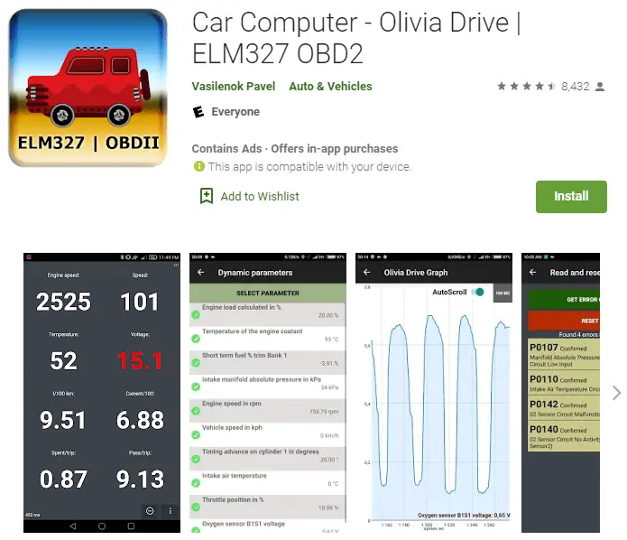 If you are finding the full range of data options and detectable error codes OBD2 app, Car computer is the suitable choice for you
