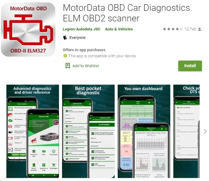 MotorData OBD2 app expands the functionality to non-OBD systems, making it the most useful option for advanced home mechanics.