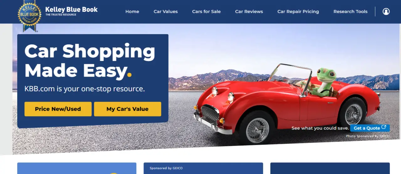 Kelley Blue Book is one of the best auto blogs