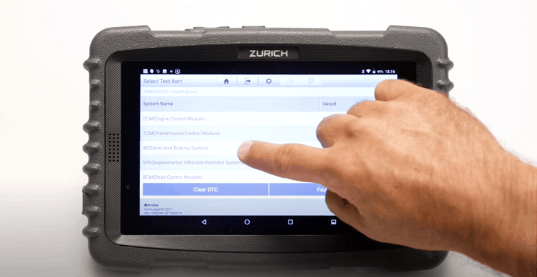 The Zurich ZR Pro provides full system health reporting