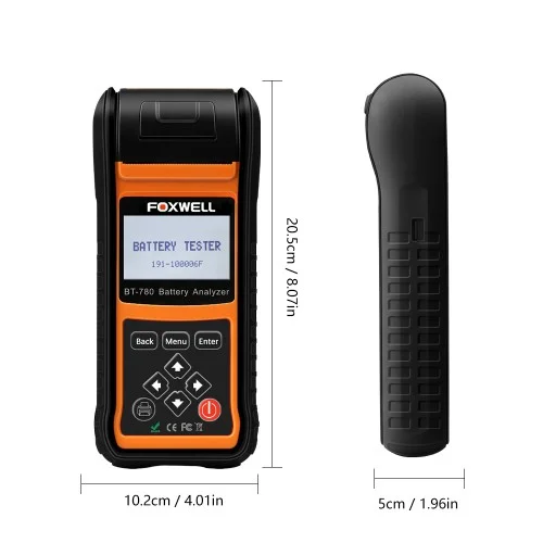 Foxwell BT780 automotive battery tester is appropriate for technicians and DIY who wants to test the health status of their batteries.