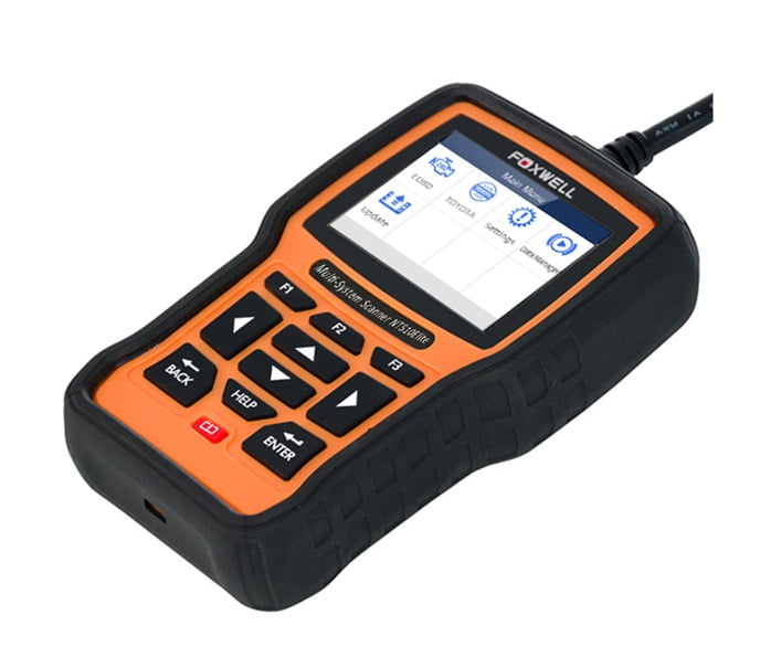 The Foxwell NT510, a BMW scan tool that can both read and clear engine codes, as well as diagnose problems with other major systems