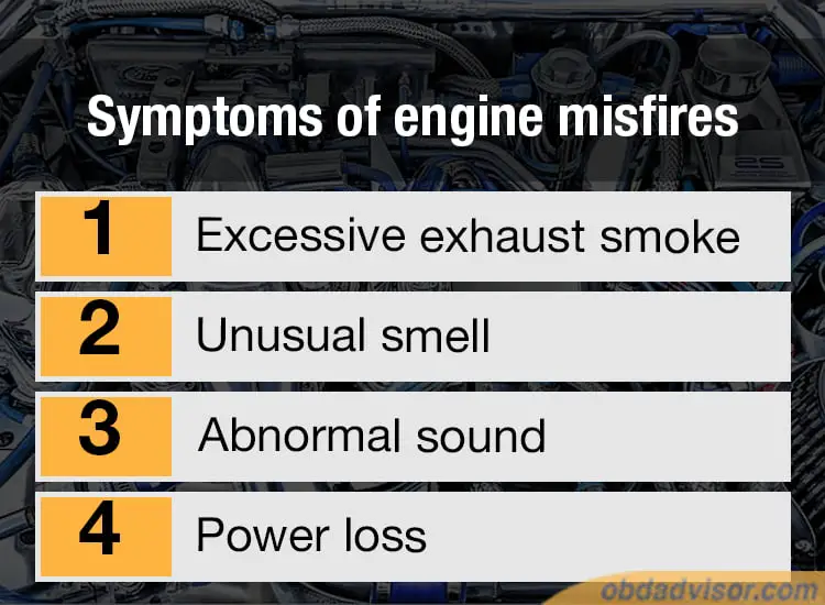 symptoms of engine misfires