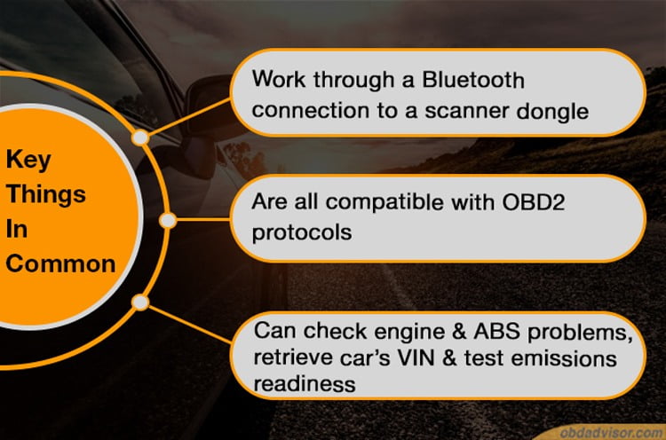 Key things in common of Bluedriver and Torque apps.
