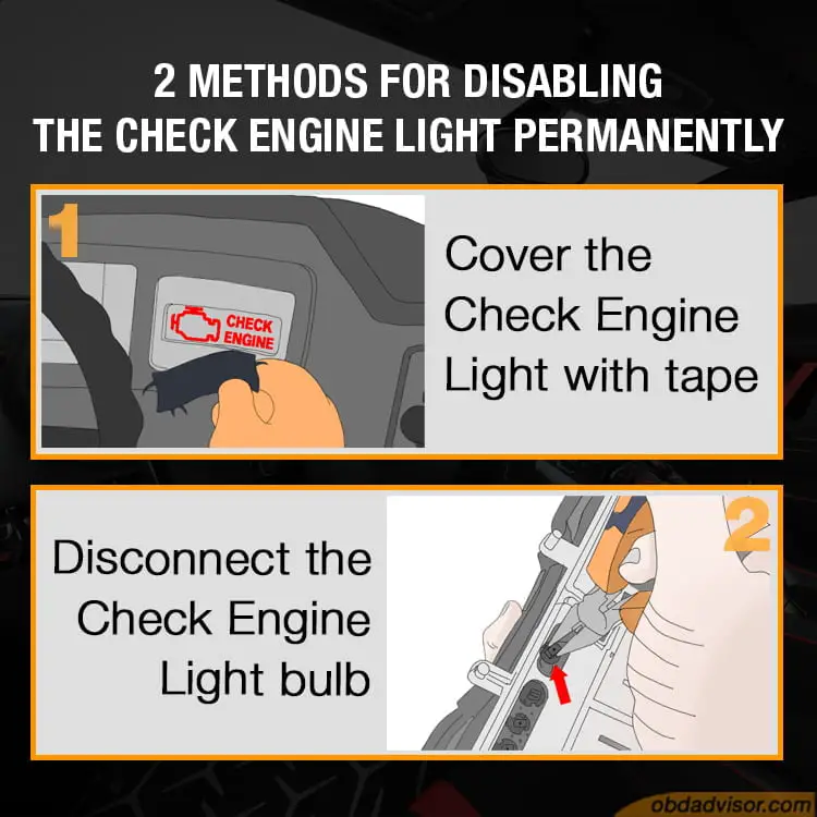 how to disable check engine light permanently