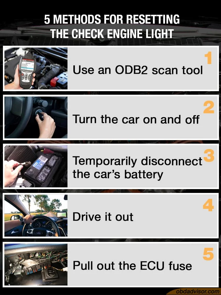 reset check engine light