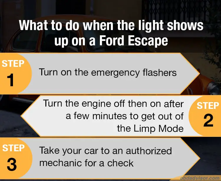 what to do when the light shows up on a ford escape