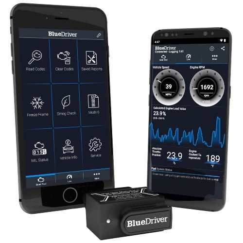 BlueDriver Bluetooth Pro OBDII Live Data Scan Tool with ABS SRS Transmission Diagnostics for iPhone And Android is suitable for DIYers and car owners.