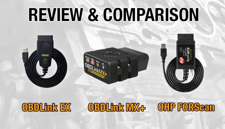 Here's where you can get the complete comparison between the OBDLink EX, the MX+, and the OHP ELMconfig FORScan