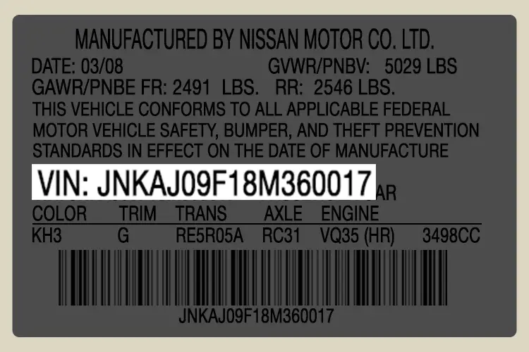 identify your transmission by VIN number