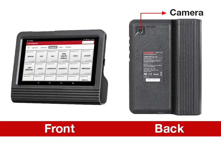 launch x431 v pro front and back side