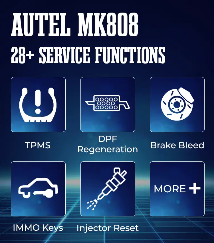 Autel MK808 service functions
