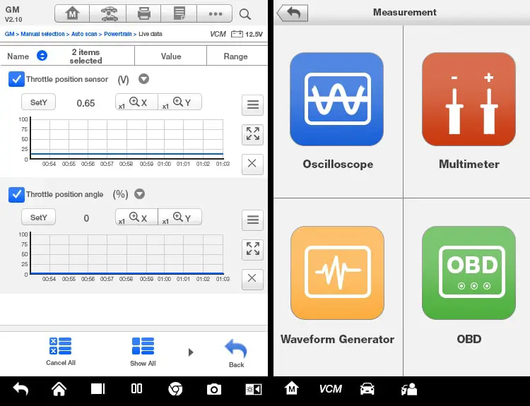 autel ultra split screen