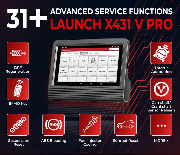 Launch X431 V's 31 service functions