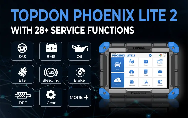 Topdon Phoenix Lite 2's 28 service functions