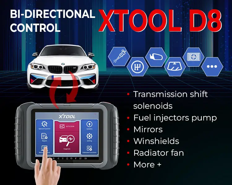 XTOOL D8's bi-directional control