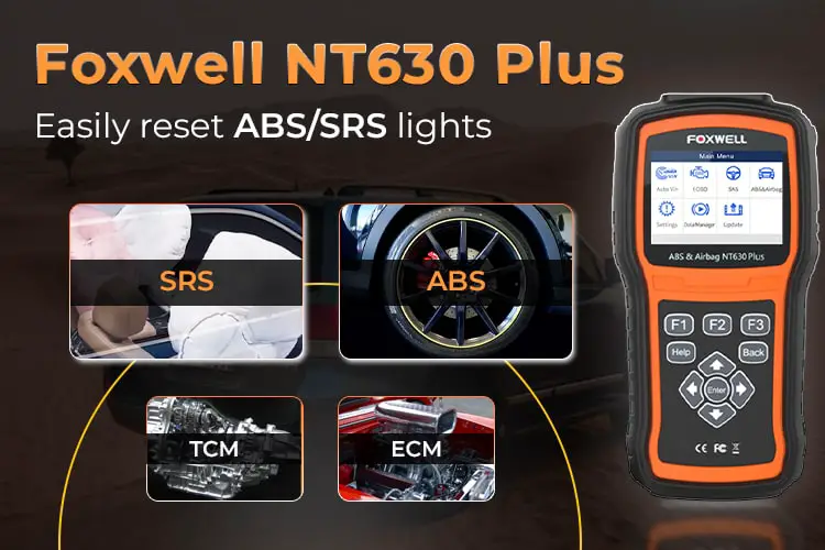 Foxwell NT630 Plus: reset ABS/SRS lights