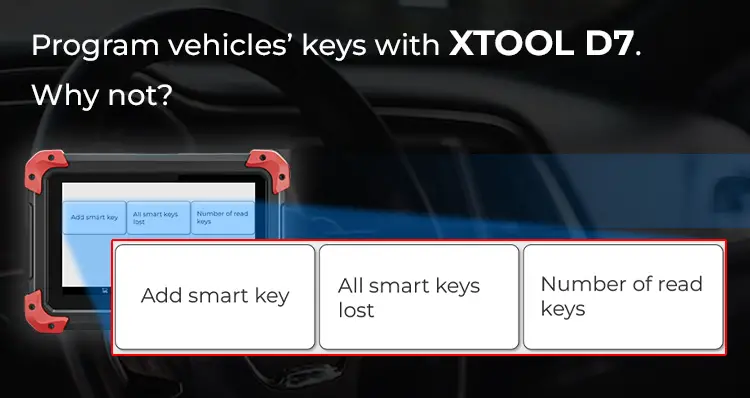 XTOOL D7's Key Programming Function