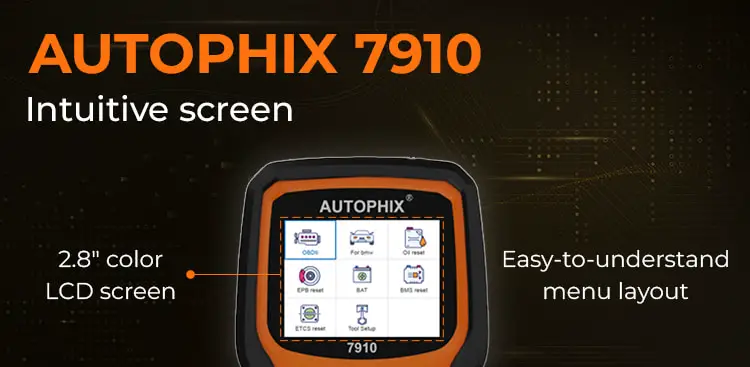 The screen on Autophix 7910 is very easy to navigate.
