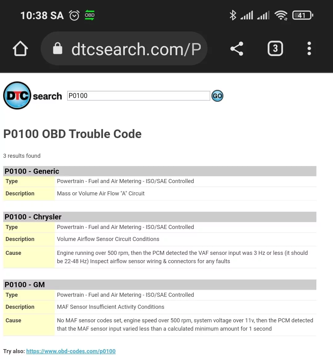 torque pro code definition