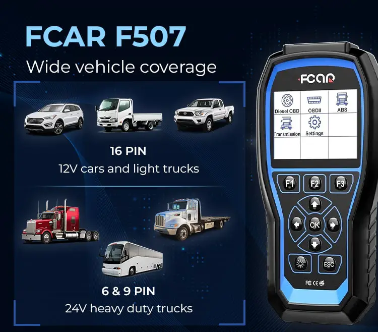 FCAR F507 wide vehicle coverage