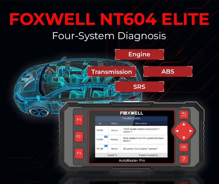 FOXWELL NT604 Elite: four system diagnosis