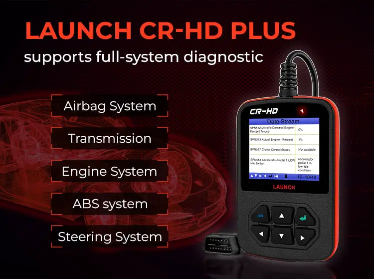 Launch Creader HD Plus full system diagnosis